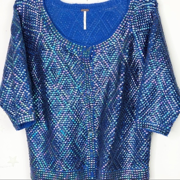Free people pop star sequined cardigan - Picture 8 of 12
